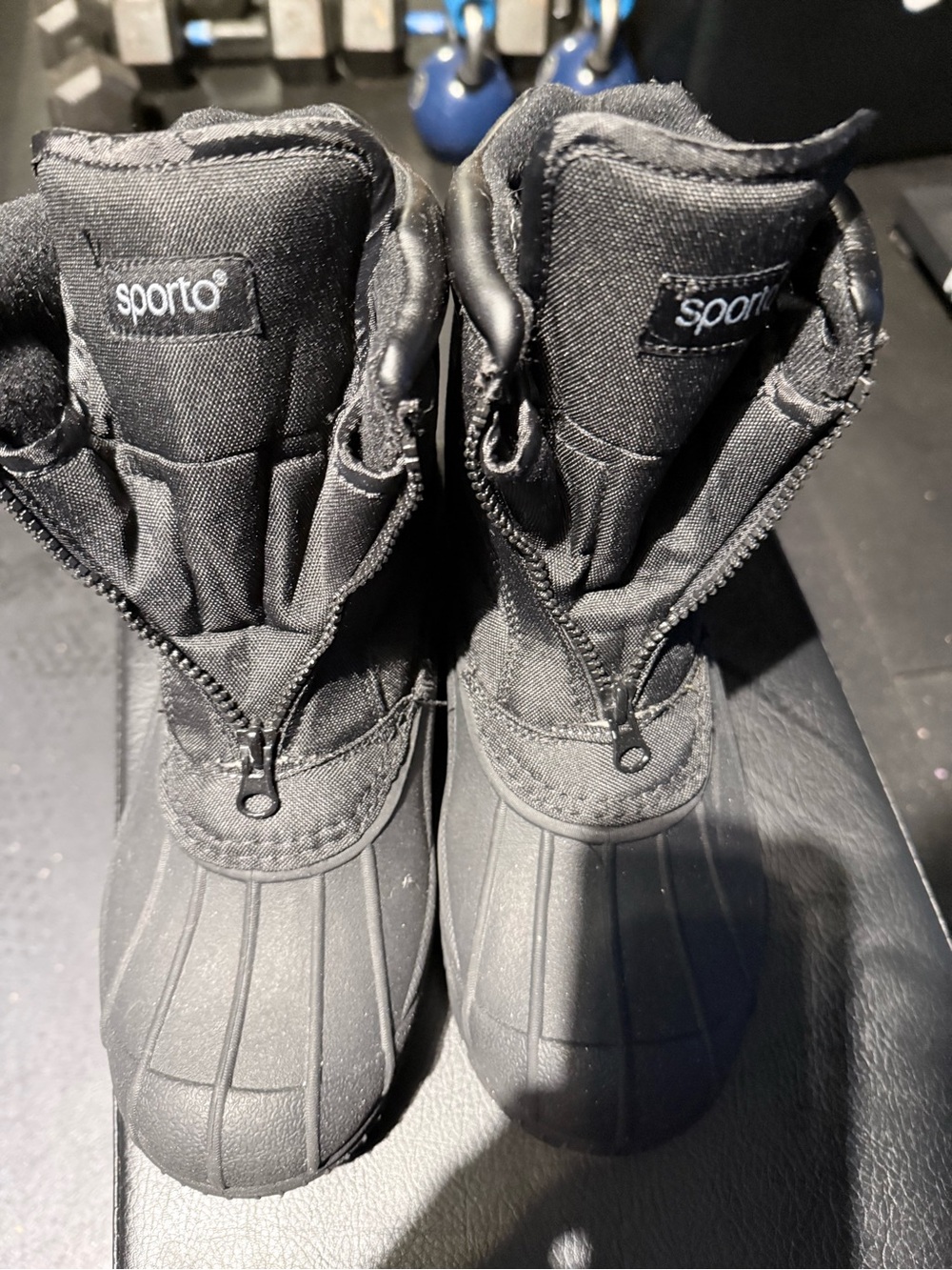 Sporto Black Kids Waterproof Winter Boots